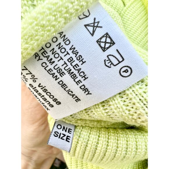 Korobeynikov Sleeveless Strappy Knit Open Back Mini Dress Green One Size / small - Picture 7 of 7